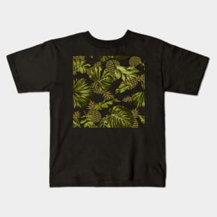 Tropical Leaves and Pineapples Kids T-Shirt